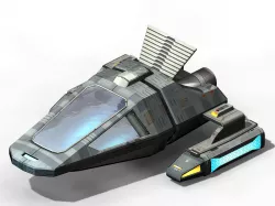 Small spaceship 01 3D model