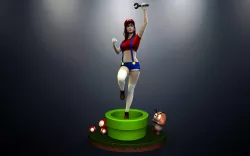 Super Mario Girl - 3D printable 3D print model