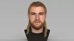 Thor Chris Hemsworth Avengers bust full color 3D printing ready 3D print model