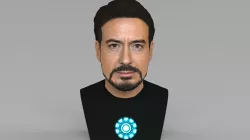 Tony Stark Downey Jr Iron Man bust full color 3D printing ready  3D print model