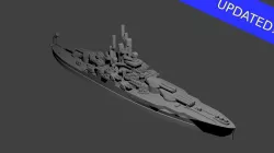 US Nevada Class Battleship 3D print model