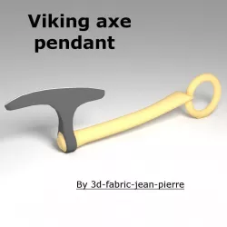 Viking Axe Pendant 3D print model