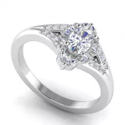 Wedding ring with diamond RG 089 b 3D print model