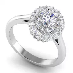 Wedding ring with white diamond RG 089 3D print model