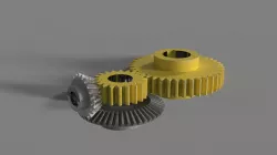 Bavel & Spur gear mechanism (without shafts)