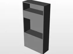Bookcase chest upright