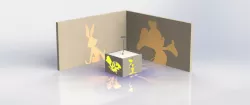 Cardboard lamp design for children's room