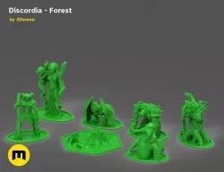 Discordia Forest board game figures 3D print model
