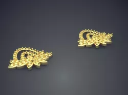Earrings With Two Rainbow Shaped Ornaments P17 2 3D print model