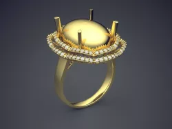 Engagement Ring CAD-6777 3D print model