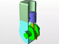 engine piston crank mechanism