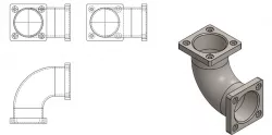 Flange with solid works