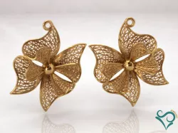 Gold earrings engagement jewel printable 3d model  3D print model