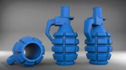 Grenade hookah mouthpiece 3D print model  3D print model