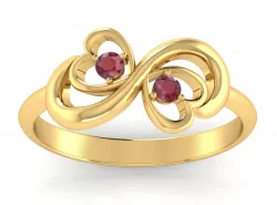 Infinity Heart Duo Ring 3D print model