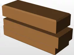 ISSB Straight Double Interlocking Brick
