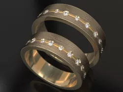 Key wedding bands 3D print model