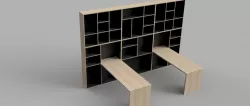 Leipzig Built In Library & Desk