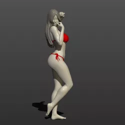 Model of a girl in a bikini 3D print model