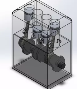 Motor a combustão de 4 cilindros