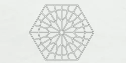 Persian Orosi Glass Islamic Geometric Pattern