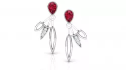 Petal and Pear Earring 3D print model
