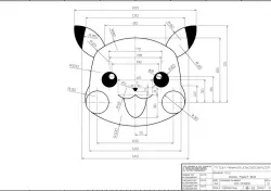 Pikachu 2D AutoCAD