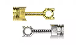 Piston rod gold pendant 3d printable engine necklace stl file  3D print model