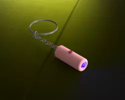 Pocket LED flashlight with keychain