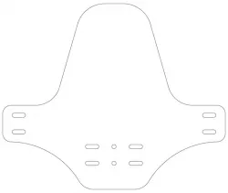 Printable mountain bike mudguard template