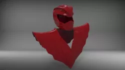 Ryu Ranger helmet chestplate street fighter andpower rangers 3D print model