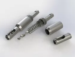 Self centering hinge taper core + drill bit (4.6 mm dia)