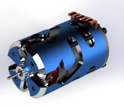 sensored brushless motor with internal cooling fan