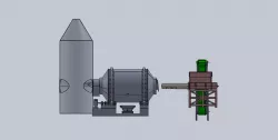 Smelting furnace with screw conveyor and loading conveyor
