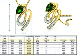 Snake Shaped Pendant With Emerald 3D print model