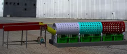 Sorting machine with a belt conveyor