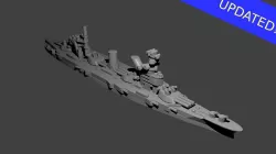Soviet Gangut Class Battleship 3D print model