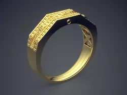 Textured Ring CAD-6733 3D print model