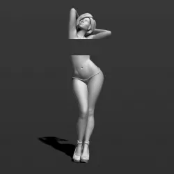 Topless girl 3D print model
