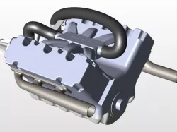 V-6 Engine with turbo chargers