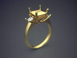 Wedding Ring CAD-6258 3D print model