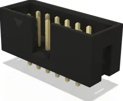 12 (2x6) Pin IDC Header Shrouded
