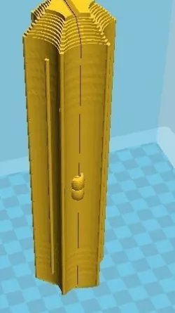 3D printable pen holder case with incorporated locker and eyelet 3D print model