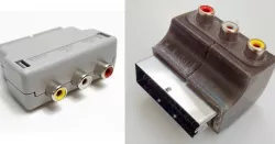 3D printed 90° RCA>SCART case