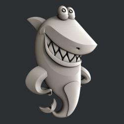 3d STL models for 3d Printer  Shark 3D print model