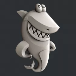 3d STL models for 3d Printer  Shark 3D print model
