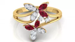 4 Ruby Diamond Ring 3D print model