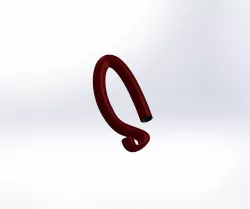 A twisted one ended hollow pipe