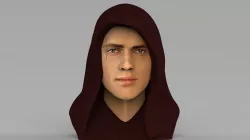 Anakin Skywalker Star Wars bust ready for full color 3D printing 3D print model
