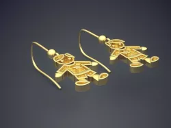 Boy Shape Earrings CAD-4748 3D print model